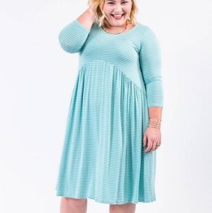 Mint and white stripes Oakley Dress